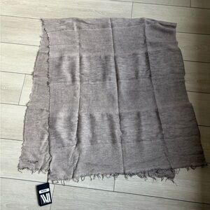 NWT MM LaFleur Panel Scarf Mauve-Gray One Size